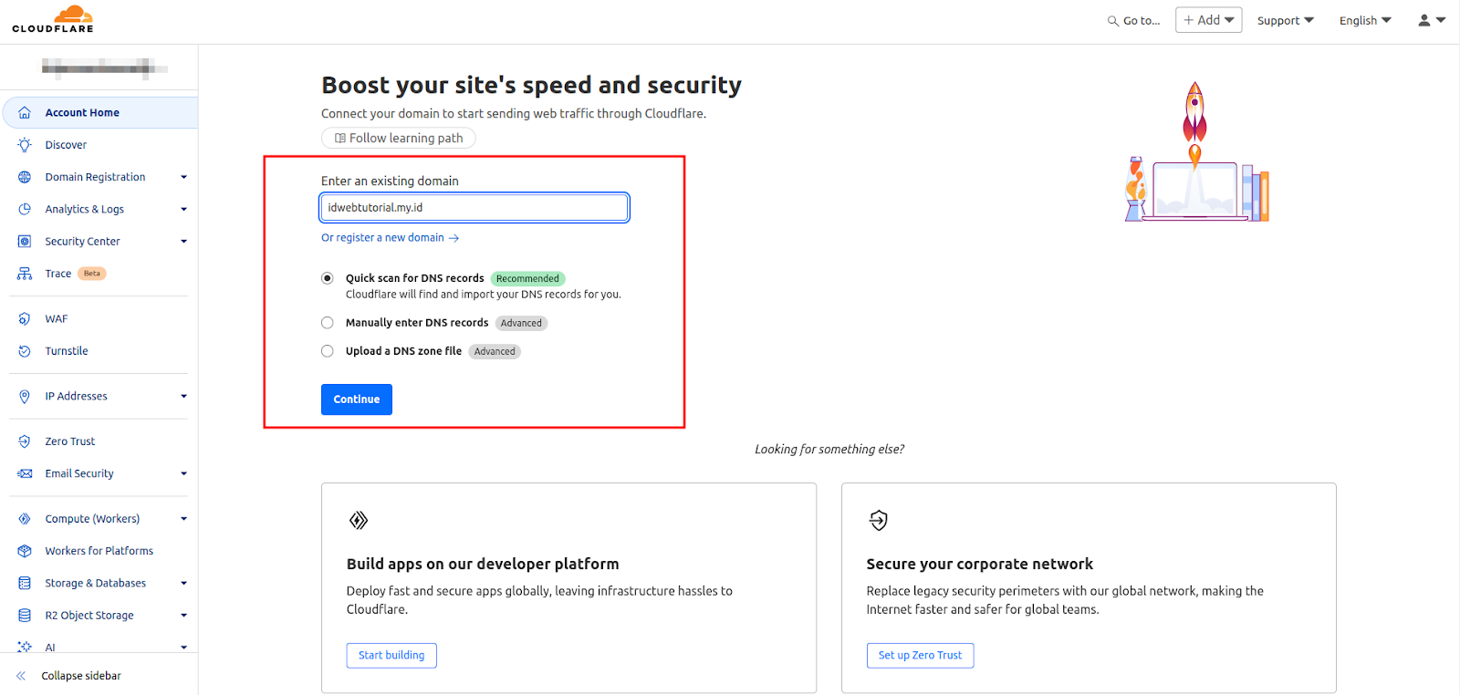 Cara Setting Domain di Cloudflare