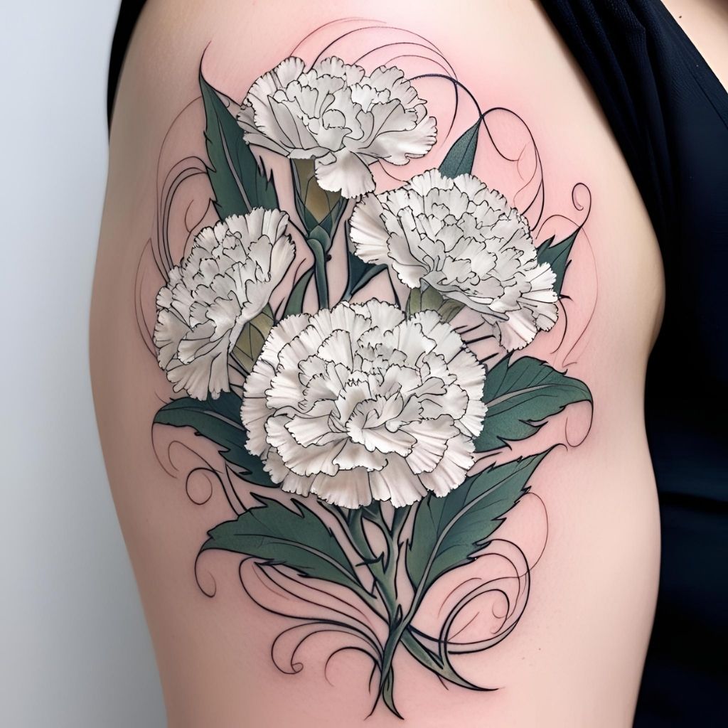White Carnation Tattoo