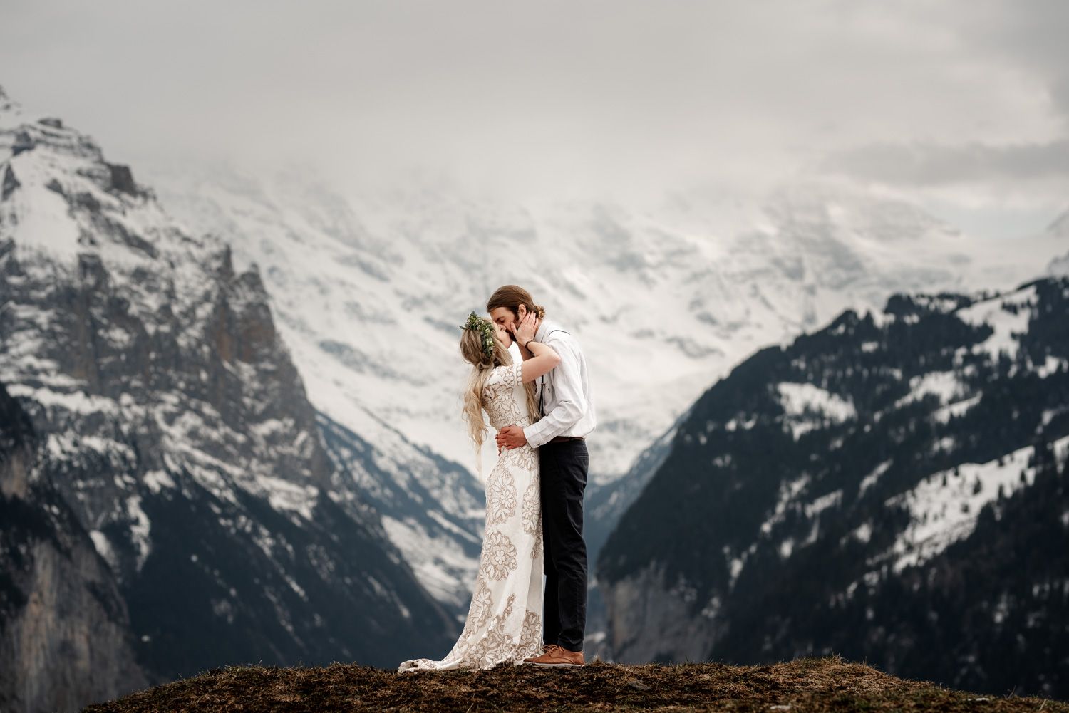 Portland Elopement Couple in Switzerland