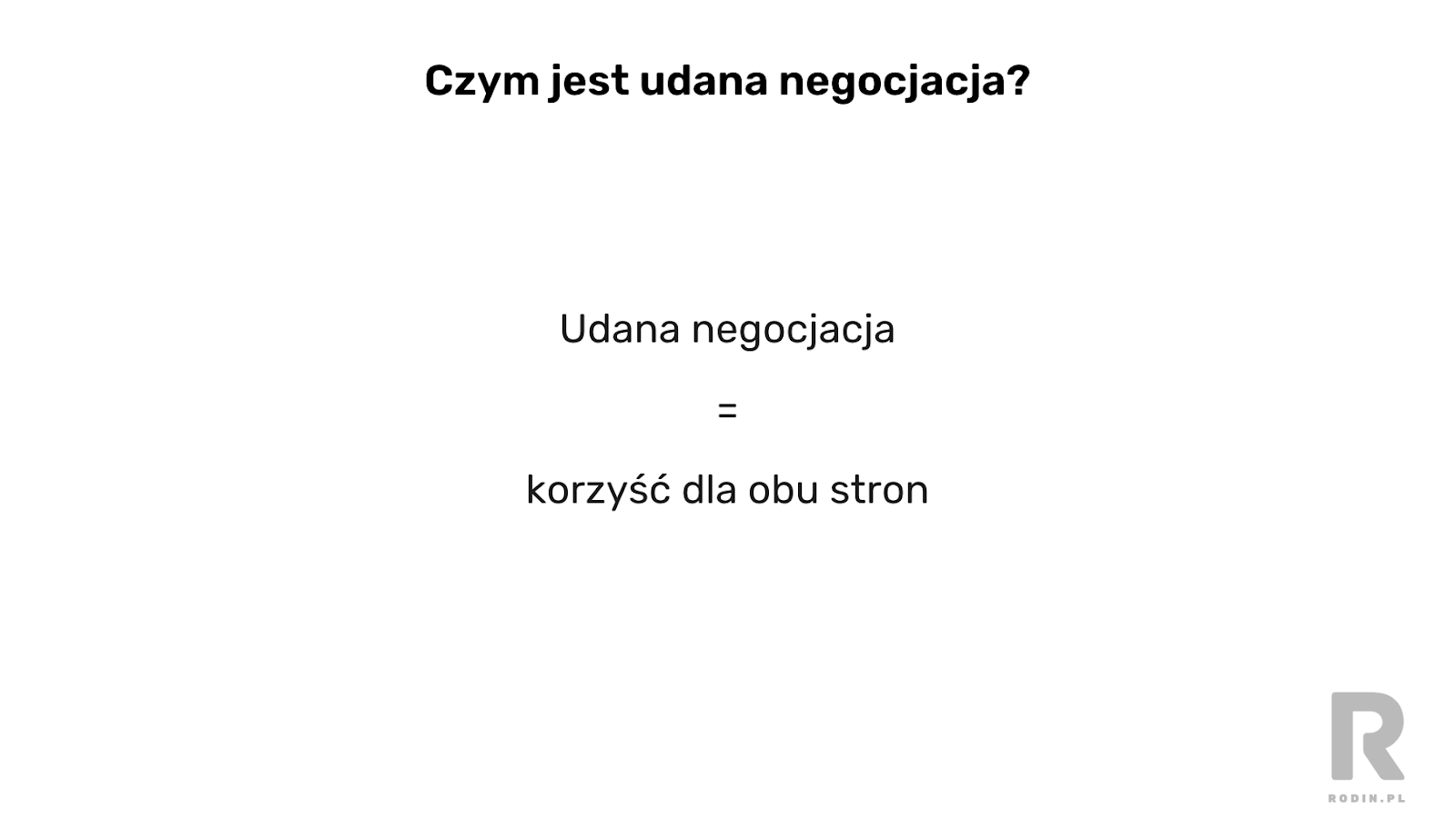 Czym jest udana negocjacja?