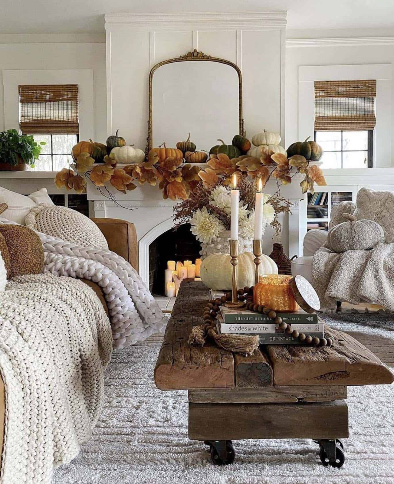 Rustic Fall Mantel Decorating Ideas