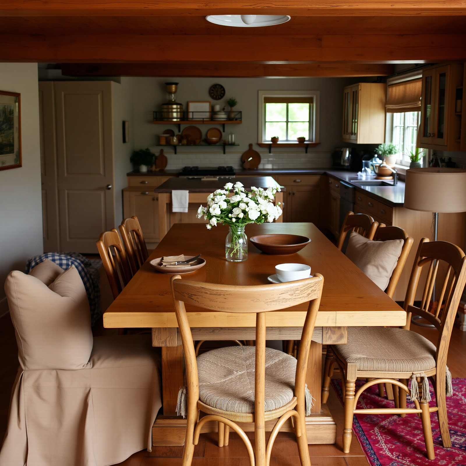 Cottage kitchen dining area