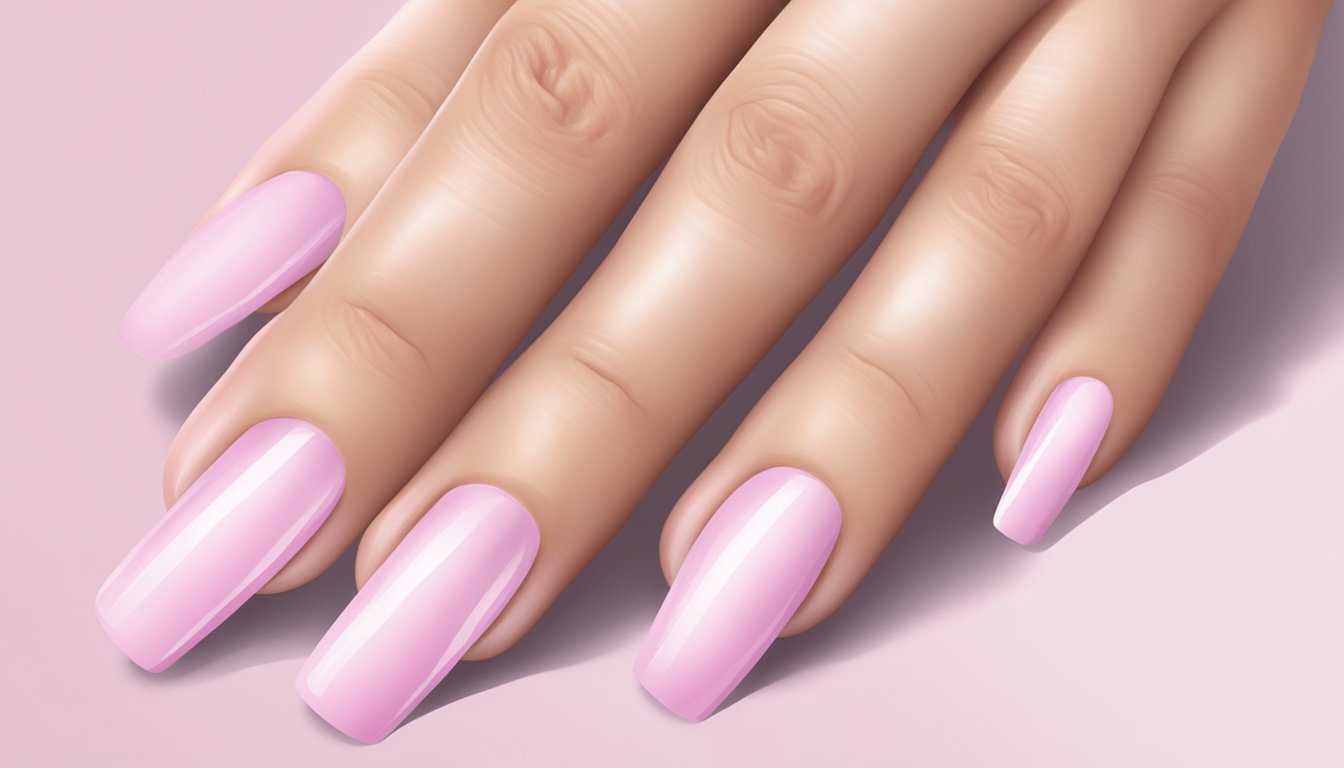 Healthy nail color: smooth, pinkish-white with a slight sheen, free from discoloration or ridges