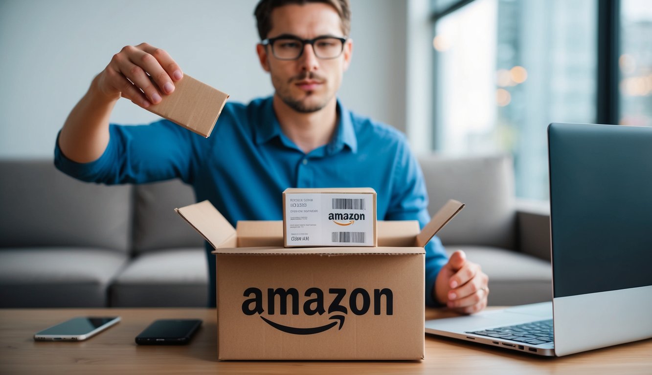 A customer receiving a damaged package from Amazon and filing a claim online