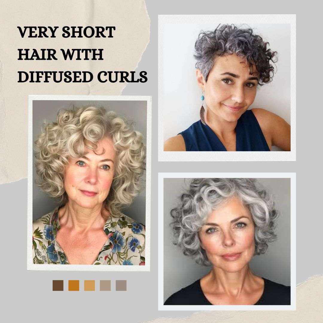 Very Short Hair with Diffused Curls
