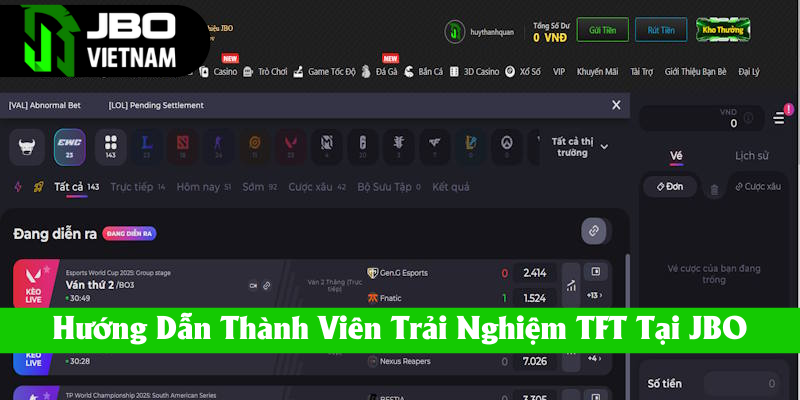 Chỉ dẫn thành viên trải nghiệm sản phẩm tại JBO