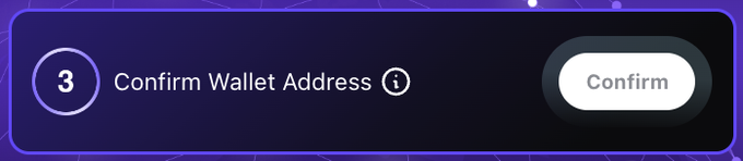 Step 3: Confirm Wallet Address
