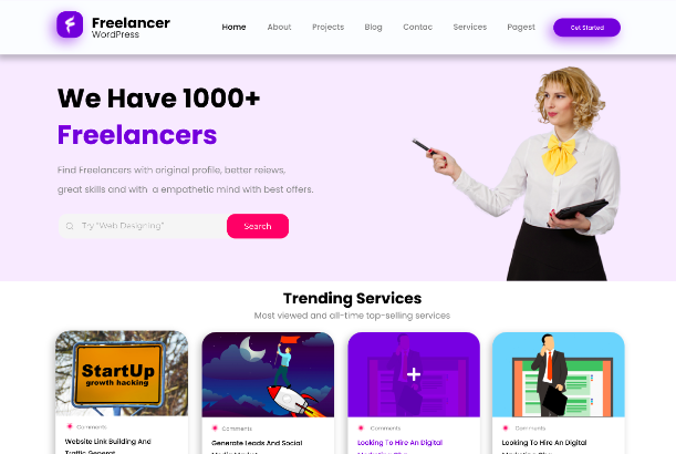 tema freelancer services wordpress