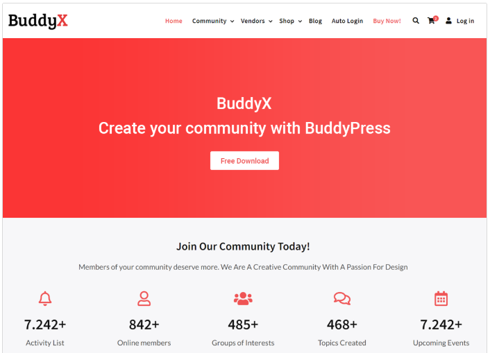 BuddyX theme