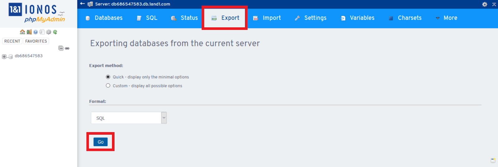 Alle benötigten Ressourcen sind über das Dashboard verfübar.