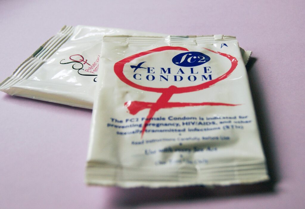 image of a packaged female condom.