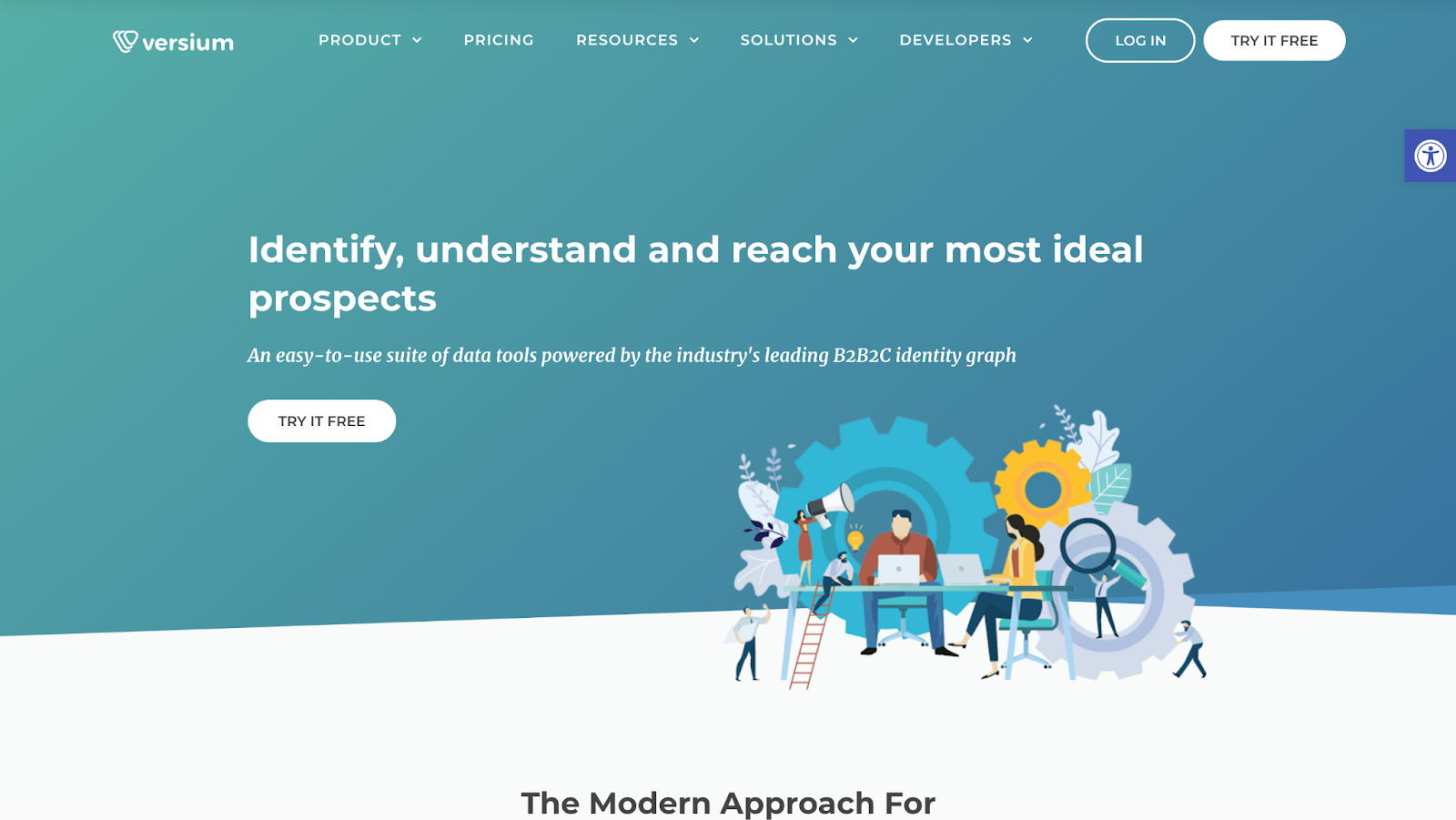 Versium Landing Page