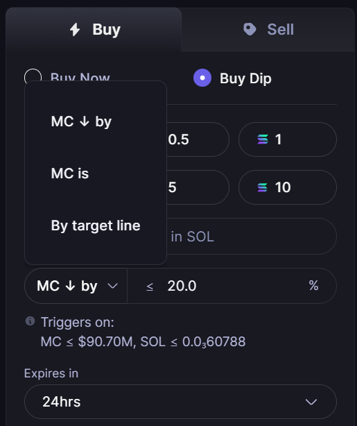Paramètres du Trading automatisé