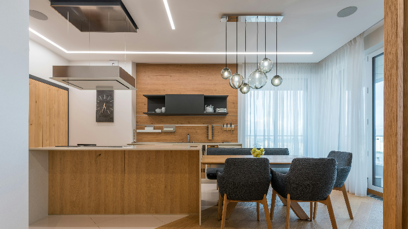 light fixtures in the kitchen