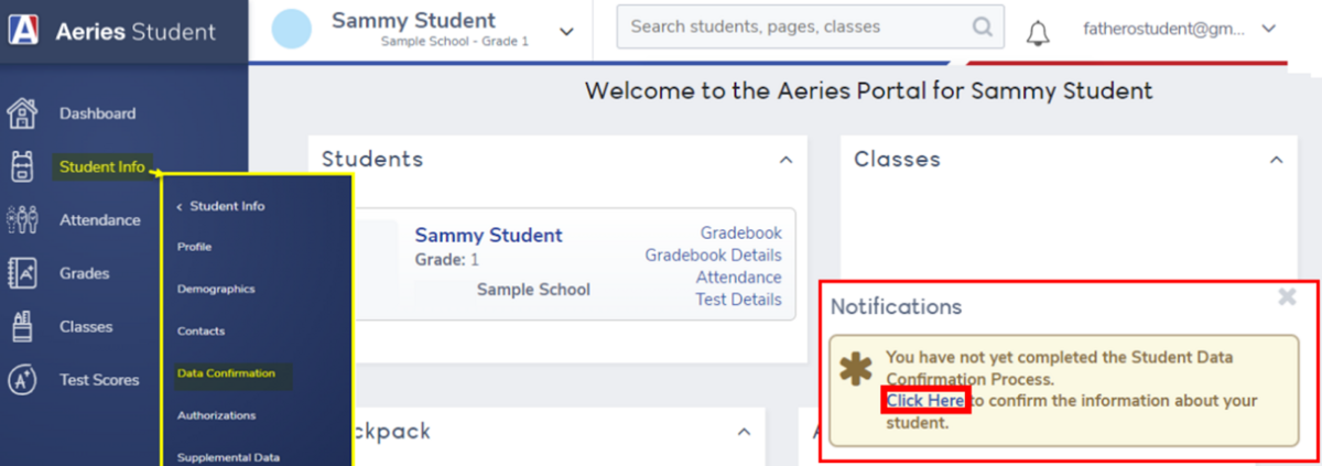 Aeries Directions