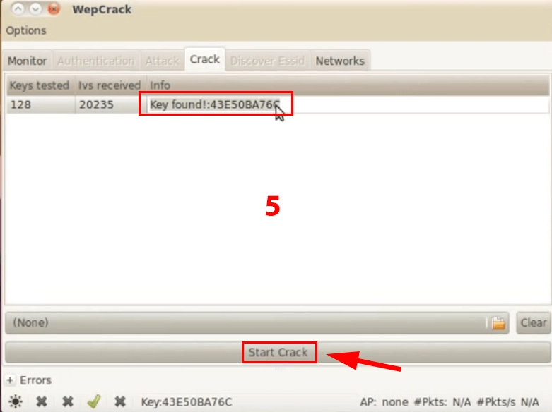 Fifth step - crack and hack WiFi password
