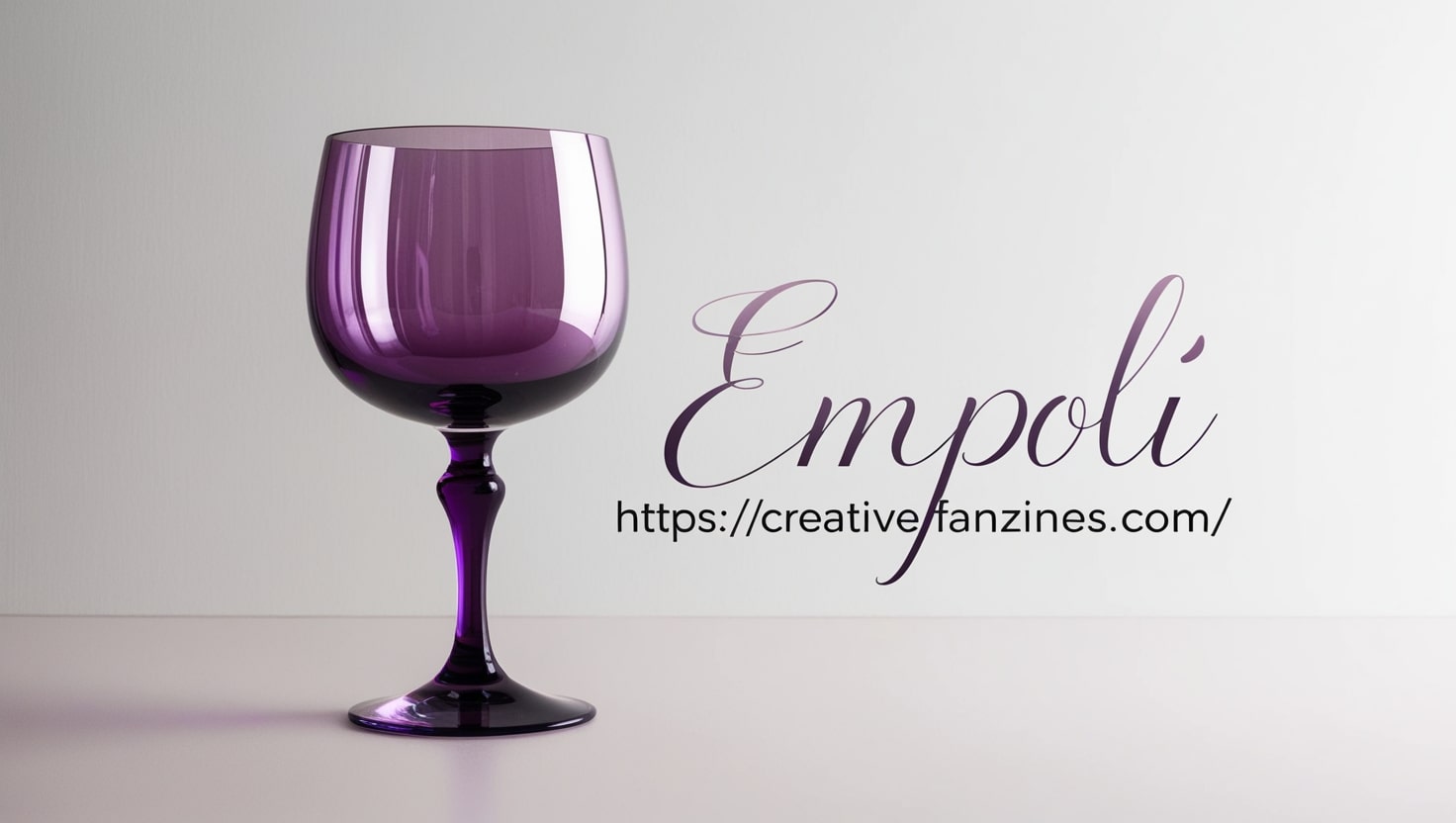 Empoli Purple Stemmed Large Glass