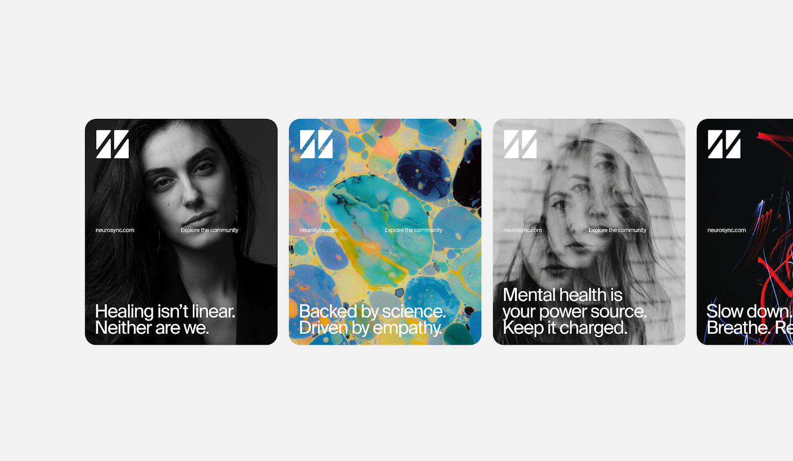 Image from the Crafting Calm: Neurosync Branding and Visual Identity article on Abduzeedo