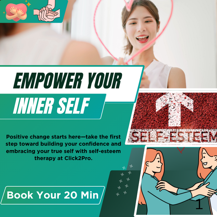 Empower your inner self with self-esteem therapy—positive change starts here. Book your 20-minute session!