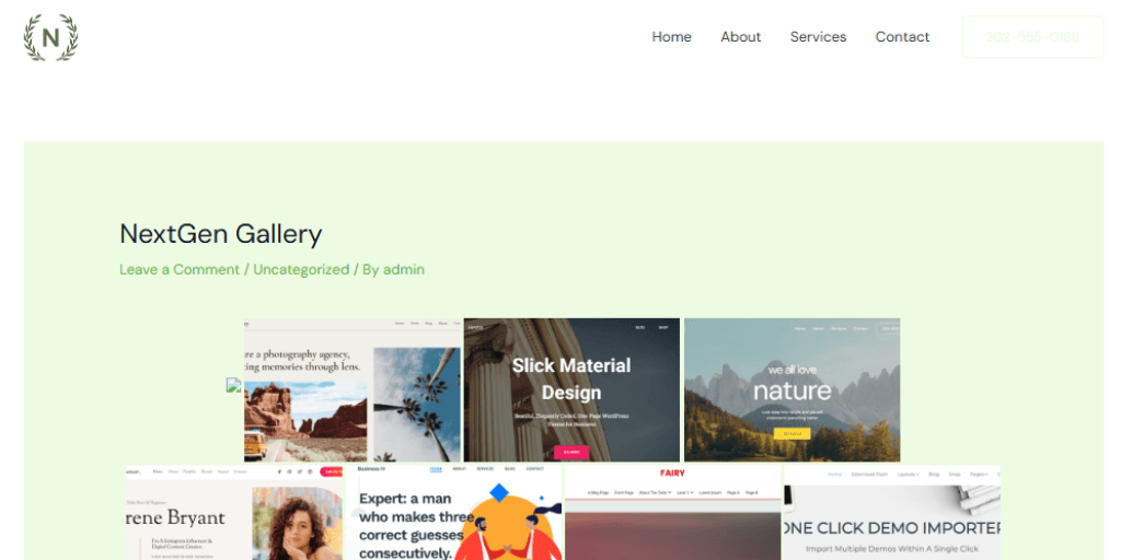 Gallery Example on Live Site