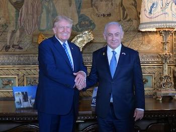 Donald Trump y Benjamín Netanyahu durante su último encuentro en Palm Beach, (Florida, Estados Unidos)