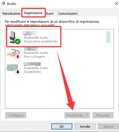 microfono del pc non funziona