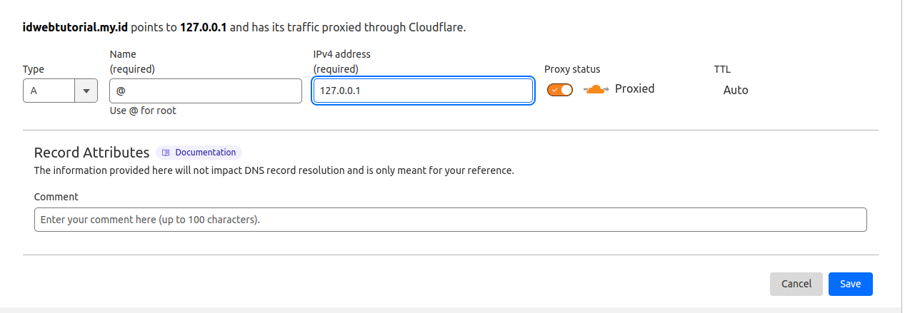 Cara Setting Domain di Cloudflare