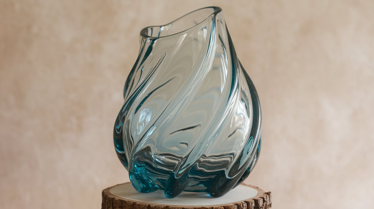 M. Stanek Handblown Glass Vase
