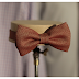 MENS ZIGZAG DESIGN BROWN BOW TIE