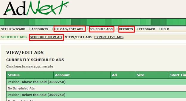 AdNext Main Features Screenshot
