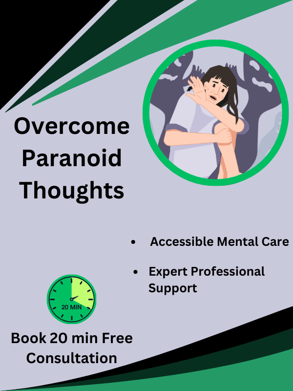 Overcome paranoid thoughts with expert therapy, accessible care, and a free 20-min consultation.