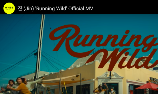 This contain an image of RUNNING WILD by BTS jin