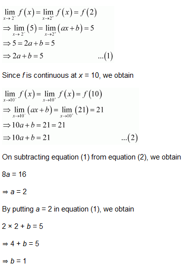 NCERT Solutions class 12 Continuity & Differentiability