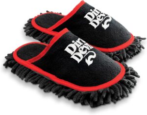 Dirt Devil Cleaning Slippers, Detachable and Washable Microfiber Dusting Shoes, For Hard Floors and Baseboards, Mop Slippers for Floor Cleaning and Dusting