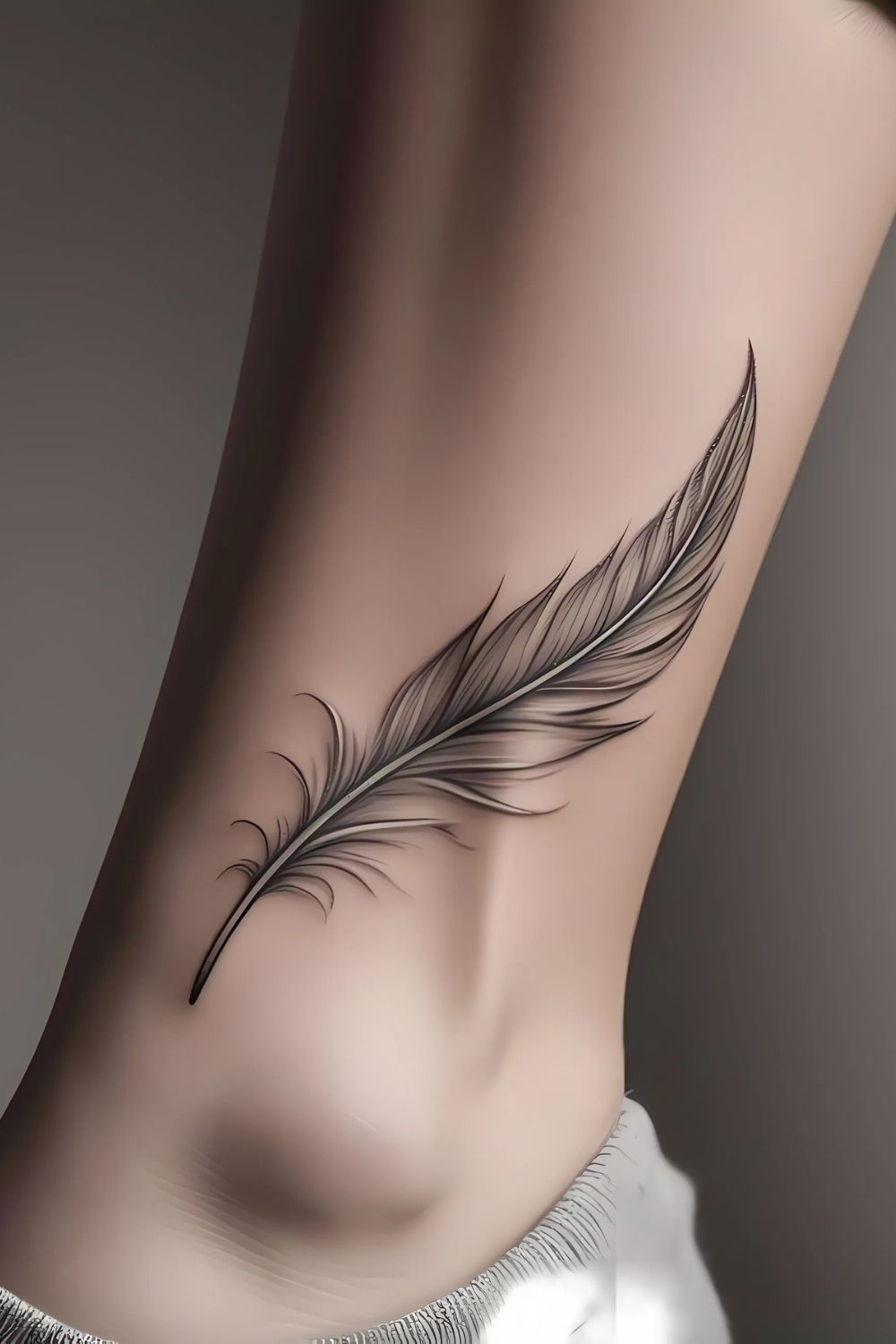 Feather Ankle Tattoo