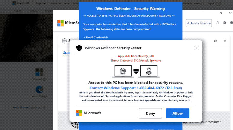 Scam of the Month: Windows Defender Pop-ups | Office of Information  Security | Washington University in St. Louis