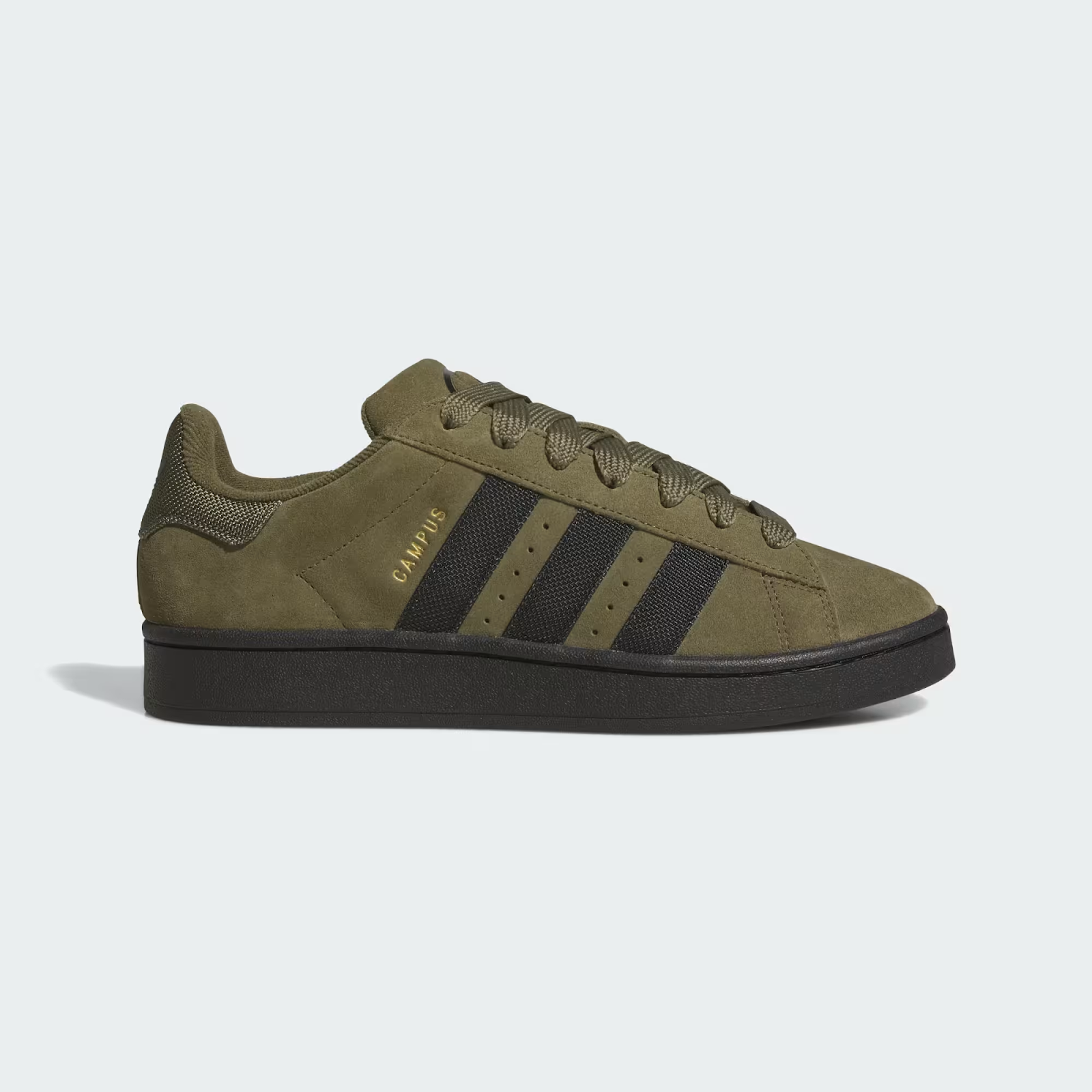 Olive Strata / Core Black / Gold Metallic Campus Shoes