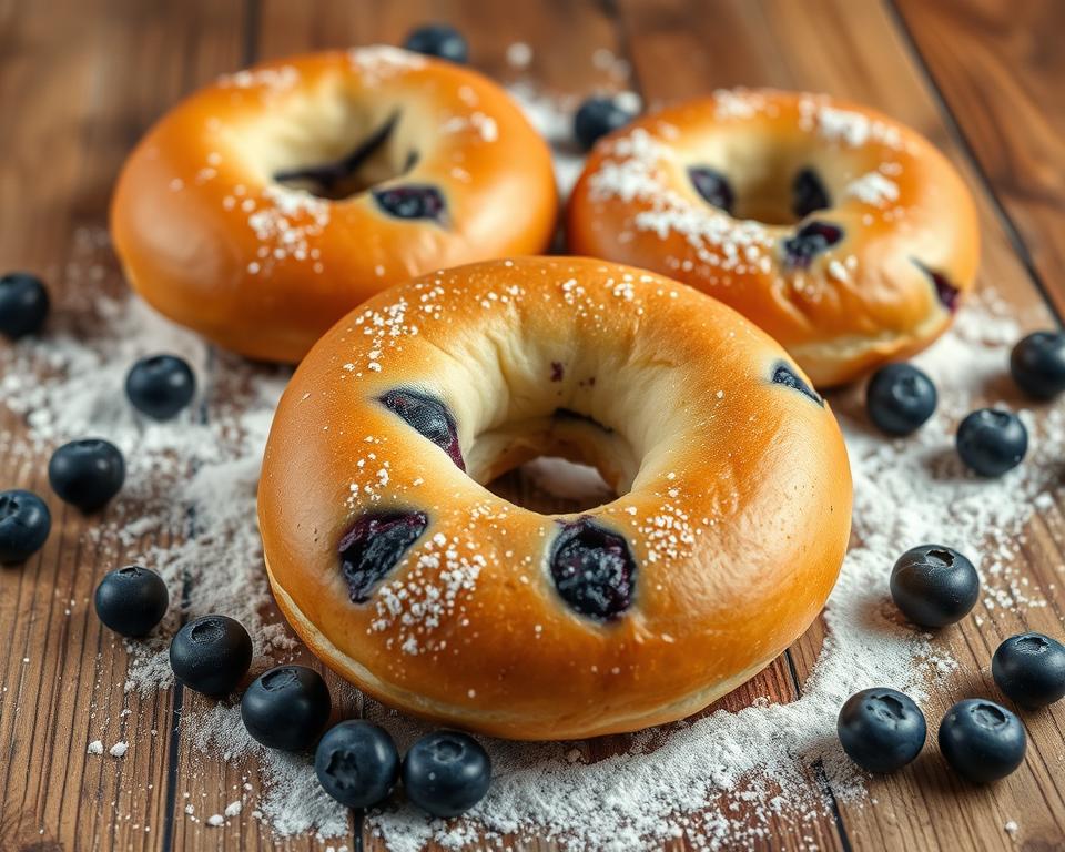 blueberries bagels​