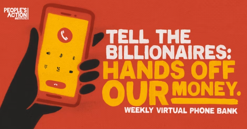 Graphic: Tell the billionaires: Hands off our money! 