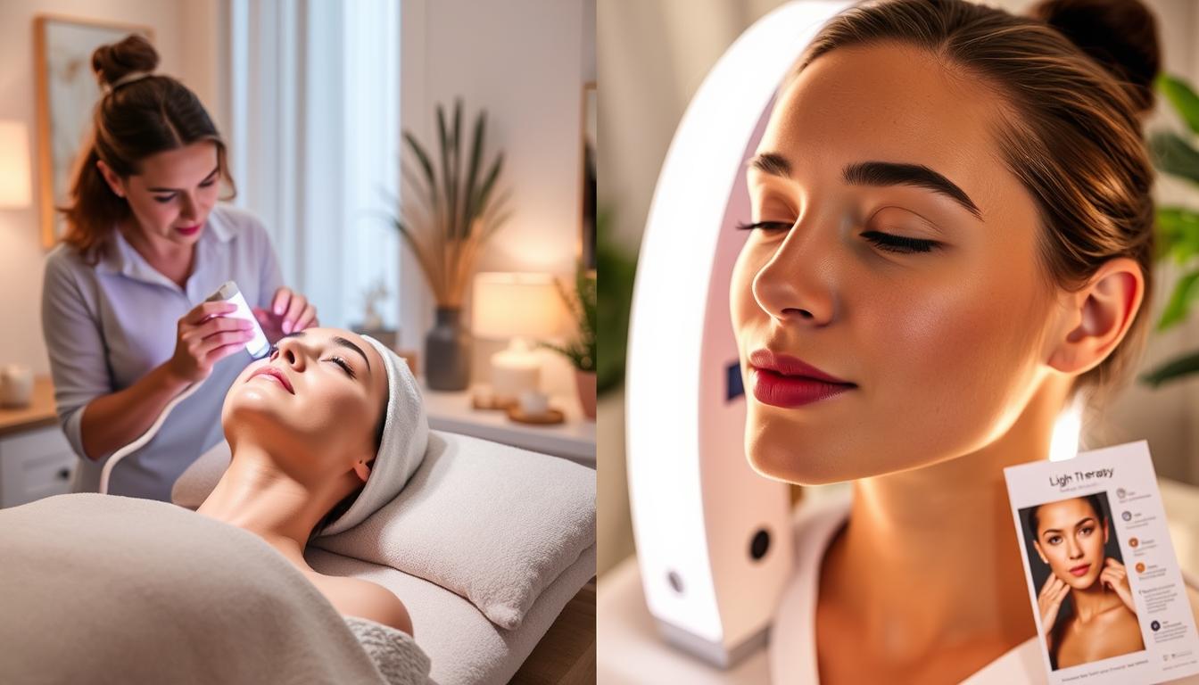 Comparison of Light Therapy Facial-X7 and Professional Spa Treatments