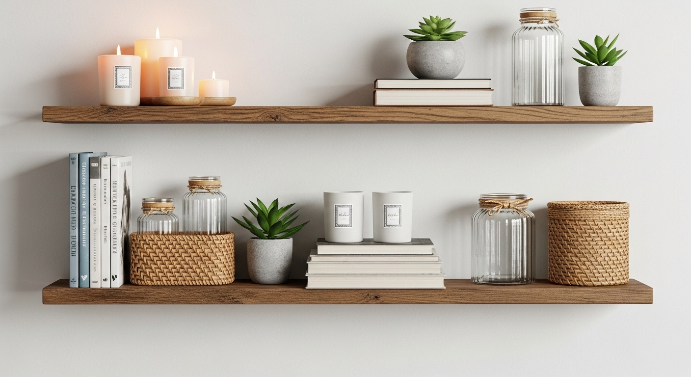 Rustic Shelf Décor Ideas