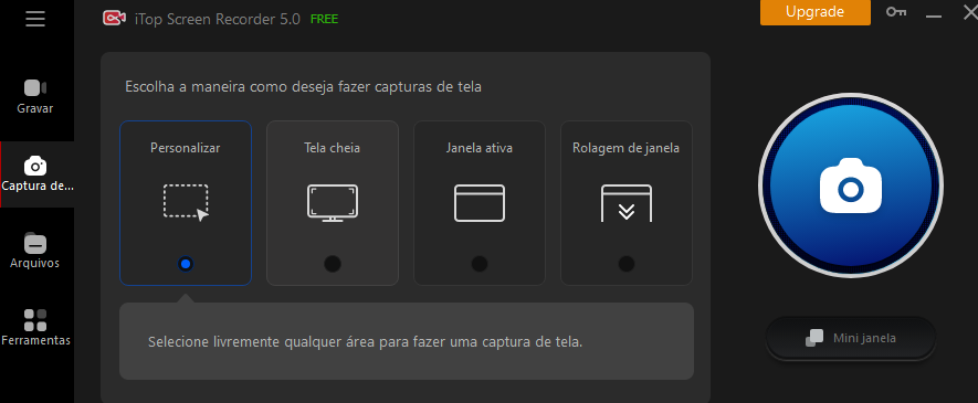 captura de tela para Windows