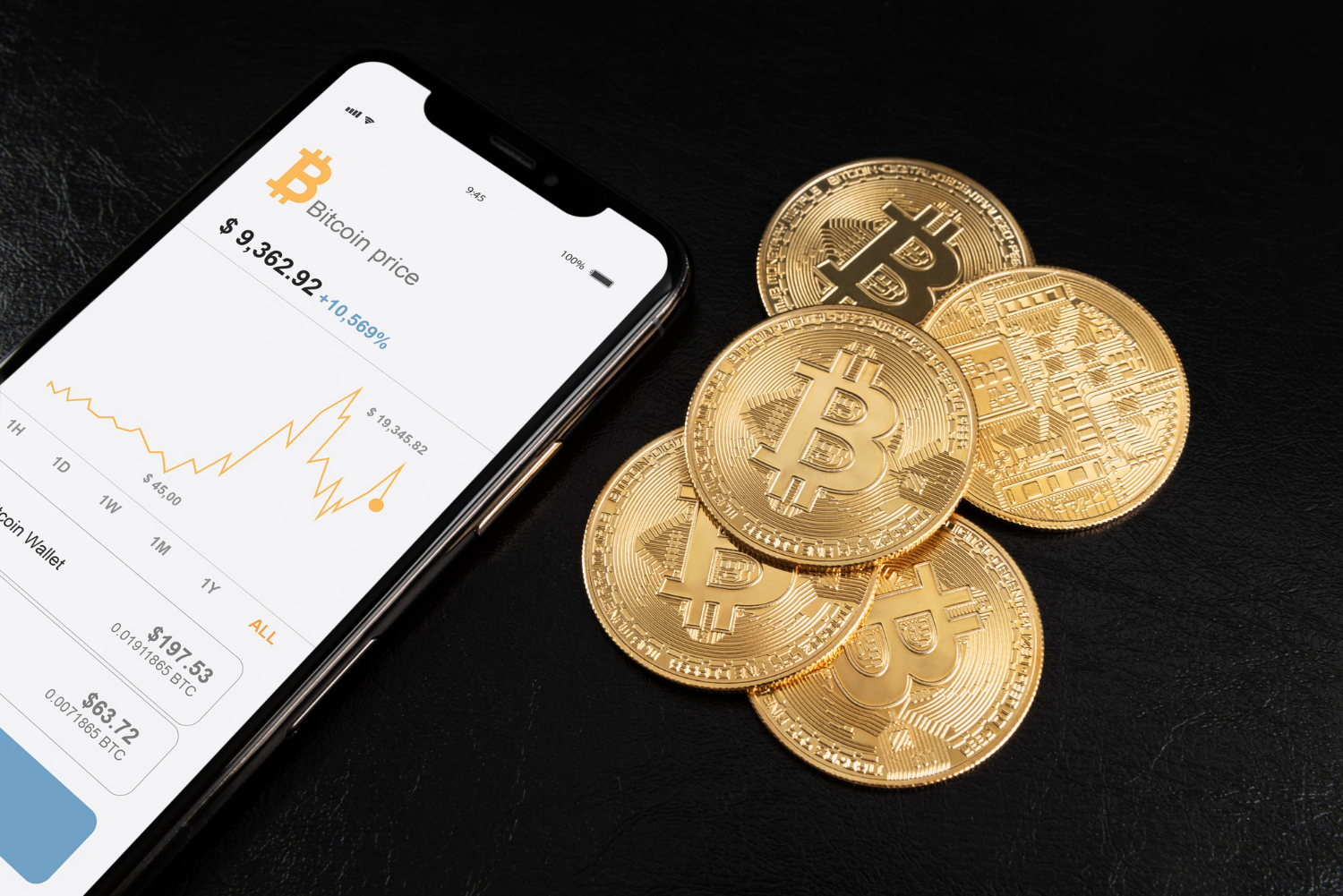 Image showing a crypto exchange app while trading Bitcoin