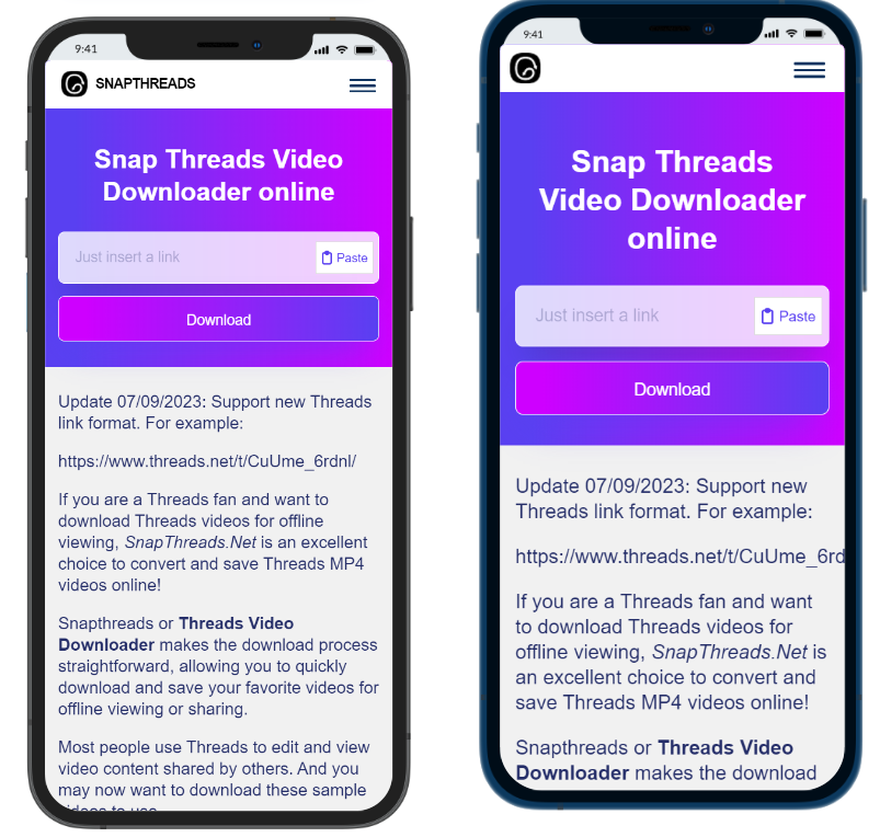 How to use SnapThreads to download Threads online Full HD videos