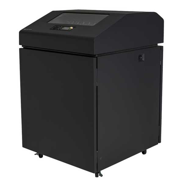 A black printer on wheels

Description automatically generated