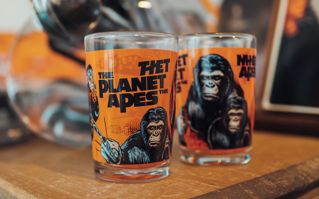 Planet of the Apes Drinking Glasses 1970s