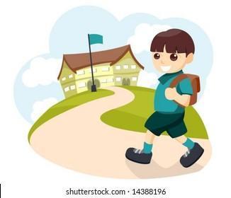 Goes To School Clipart