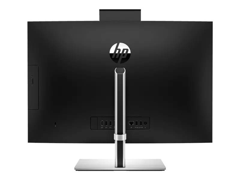 A back view of a black computer monitor

Description automatically generated