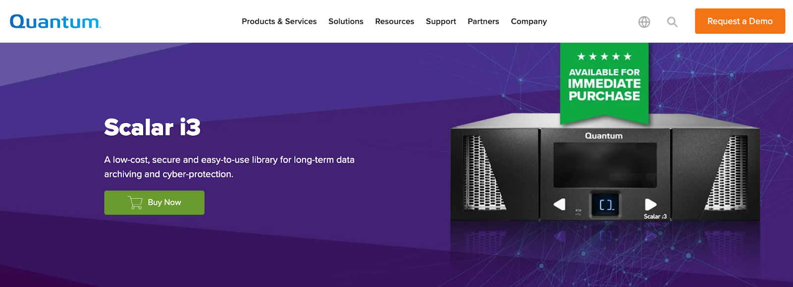 Screenshot of Quantum Scalar i3 - Best for ransomware-proof backup.