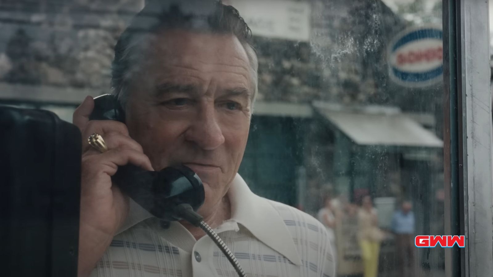 Robert De Niro making a phone call in Alto Knights film.